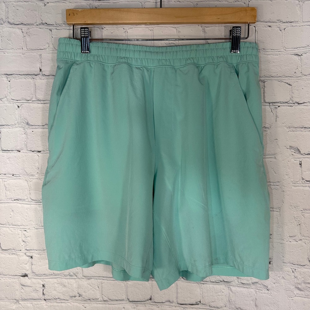 Lululemon Pace Breaker Lined Shorts Mens Large Mint Green 7 Inch Inseam